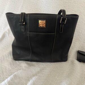 Dooney & Bourke Black Structured Leather Tote
